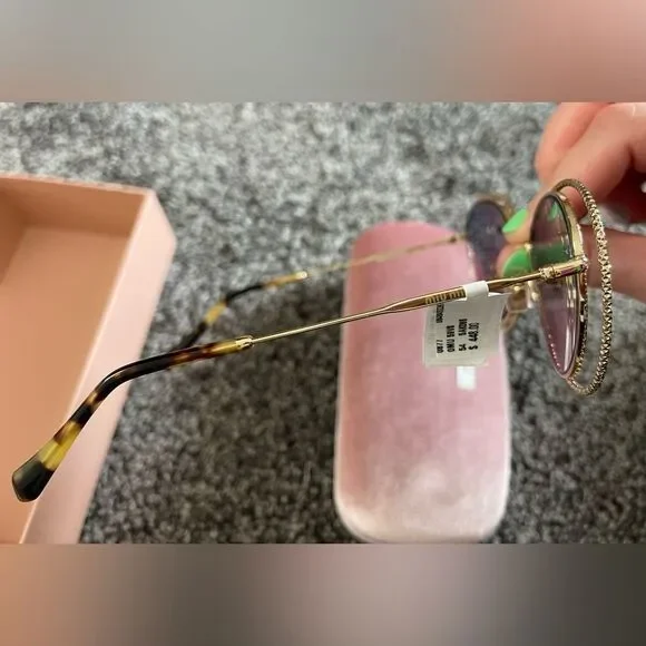 Miu Miu pink butterfly sunglasses, New - Picture 3 of 4